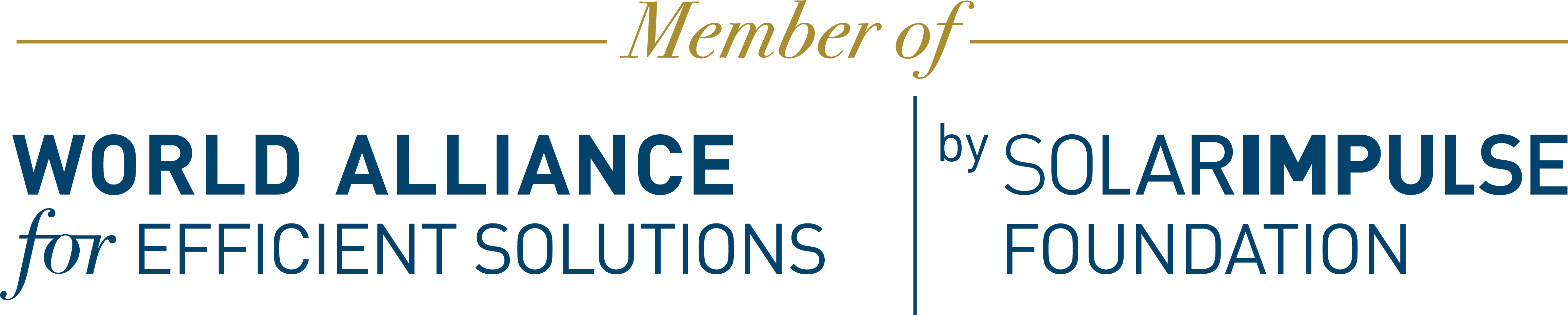 Member of World Alliance for Efficient Solutions by Solar Impulse