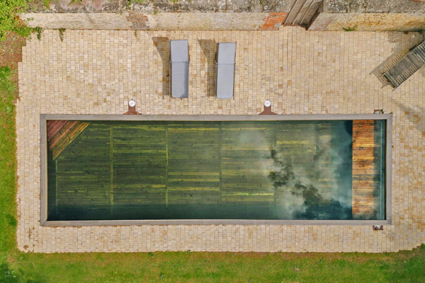 piscine vue de dessus